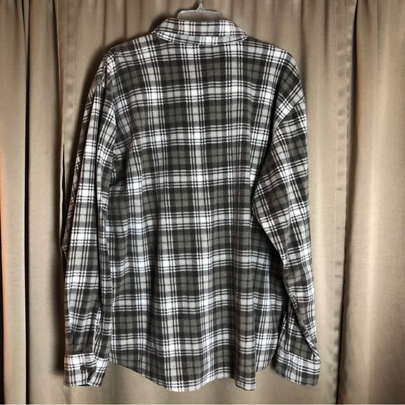 Wrangler Fleece Plaid Long Sleeve Button Down Shirt - Picture 9 of 10